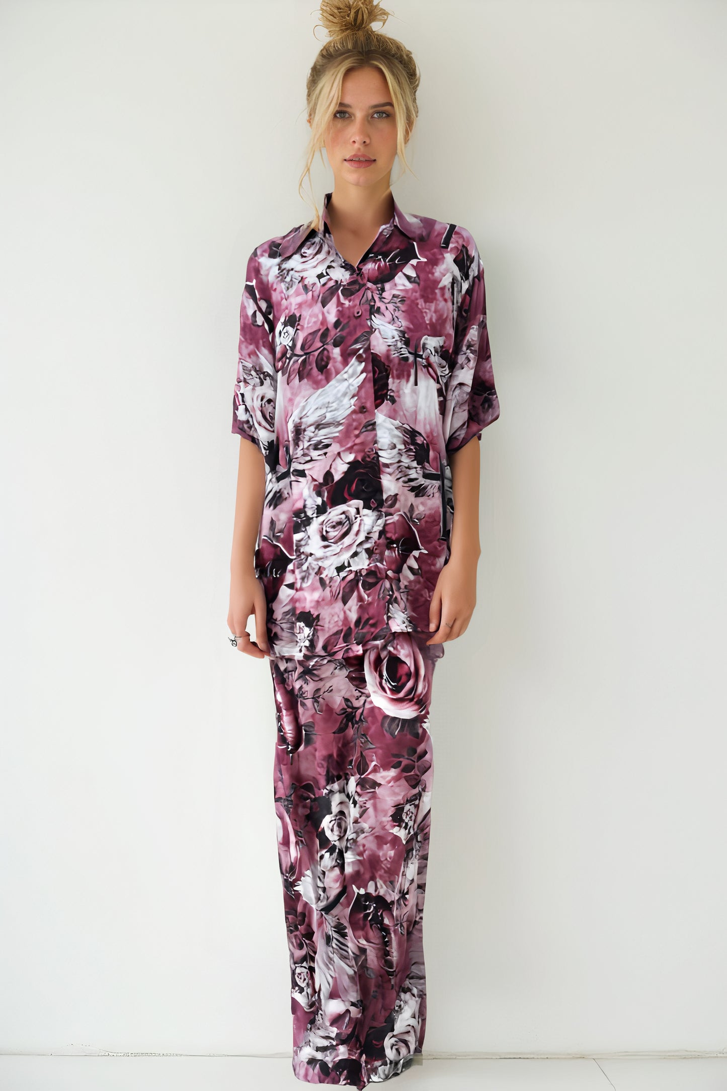SAHARA ROSE OVERSIZED BUTTON SHIRT