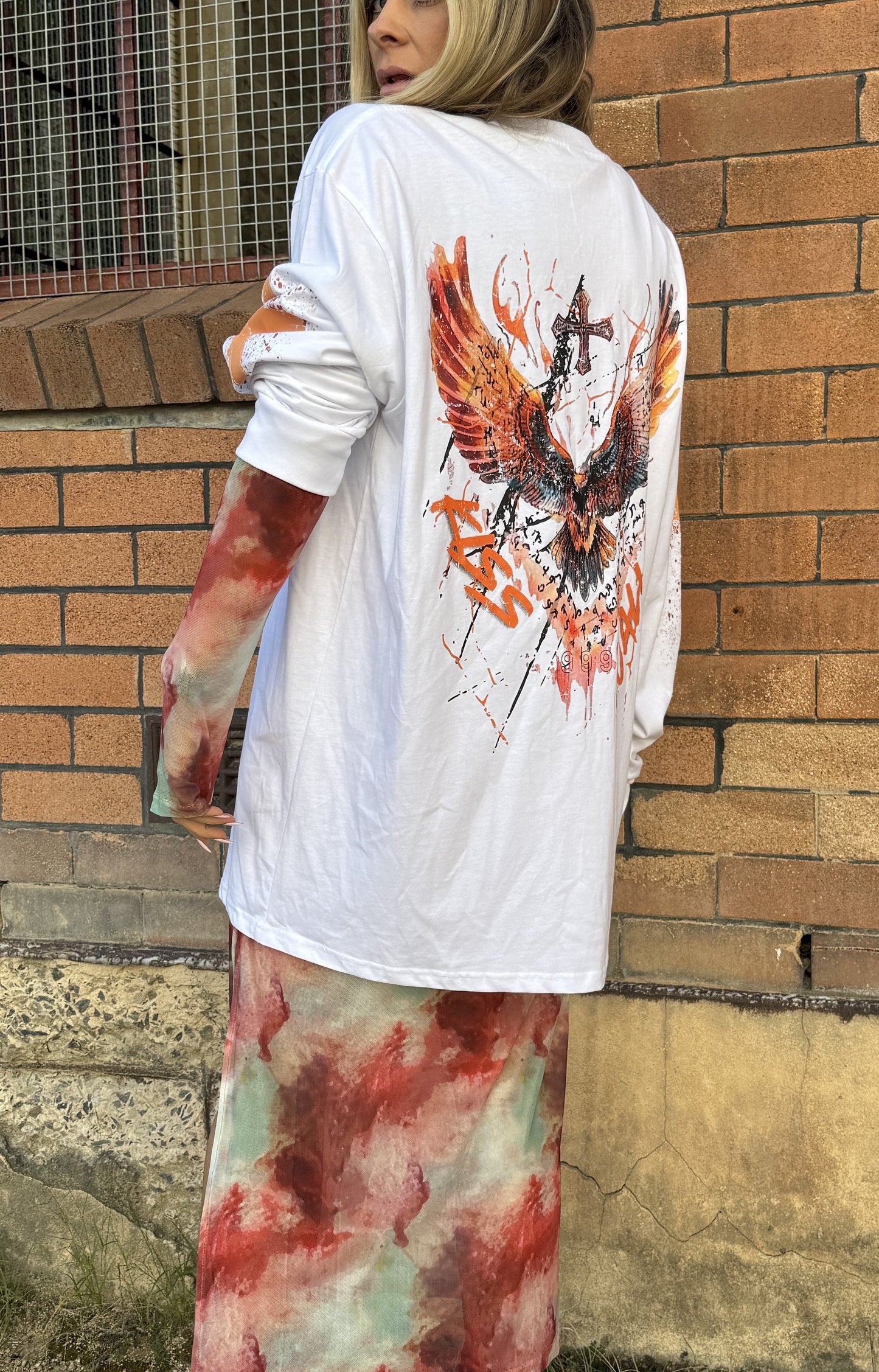 RECKLESS RIVIVAL TEE- White