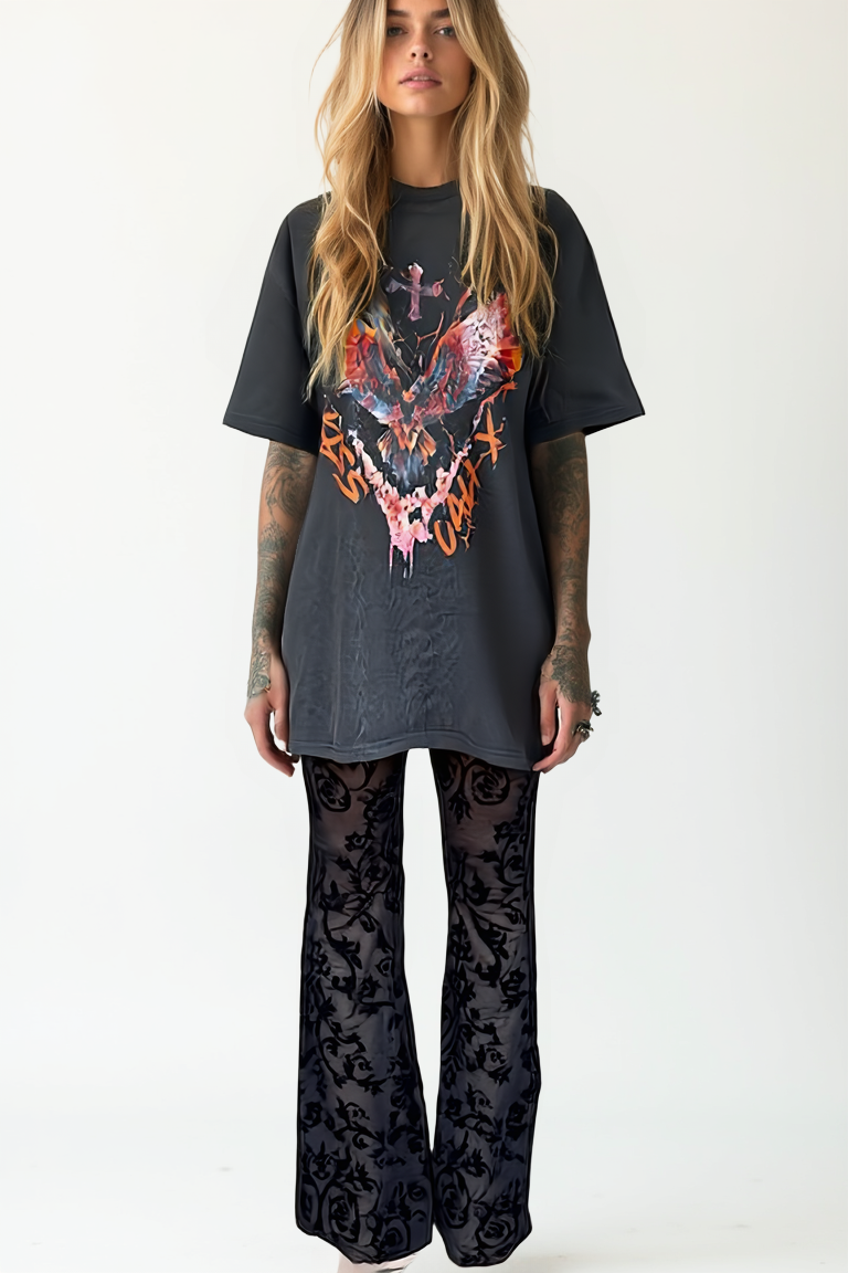 RECKLESS REVIVAL TEE- COAL