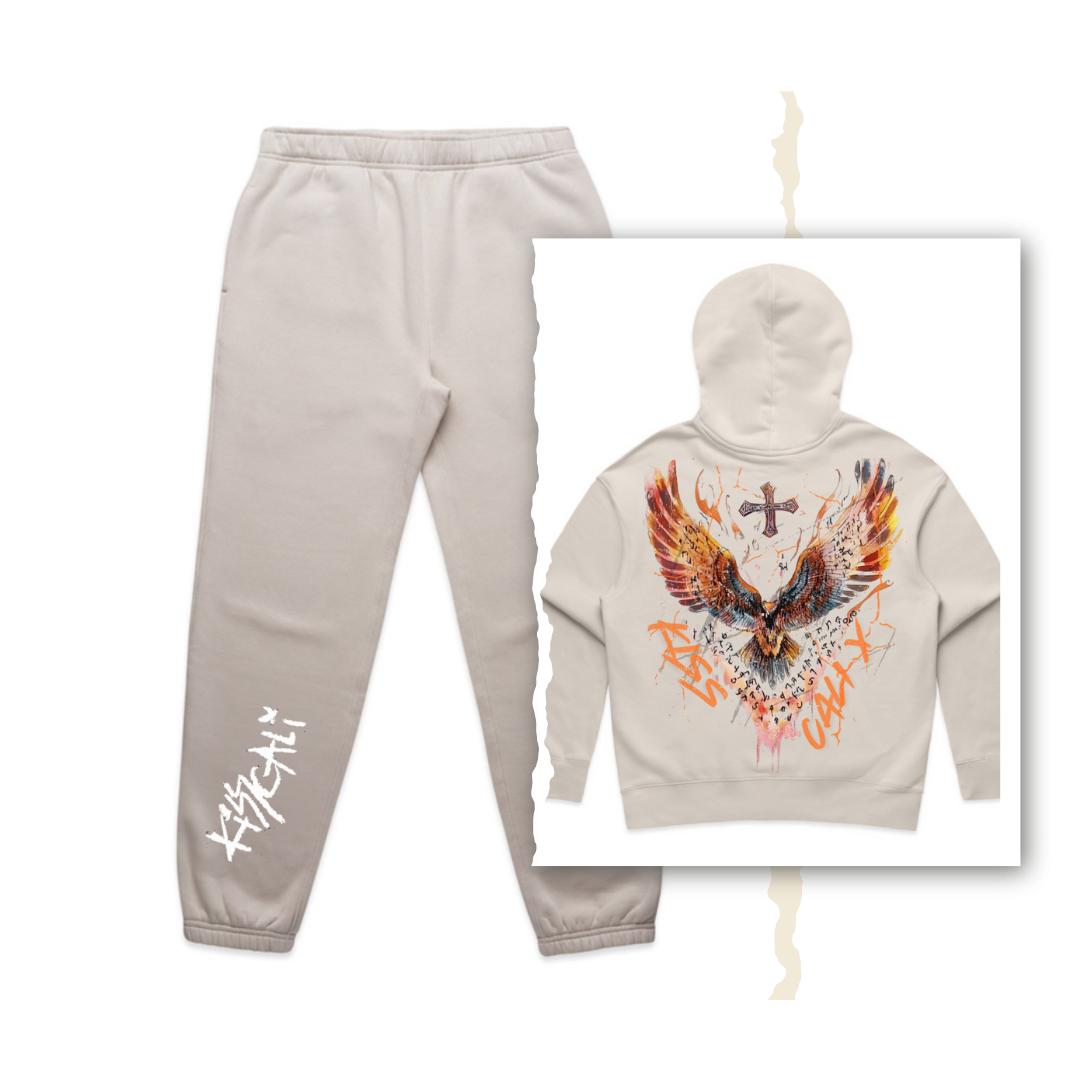 RECKLESS REVIVAL HOODIE- BONE