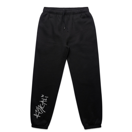 KISS CALI STAPLE TRACKPANTS- BLACK