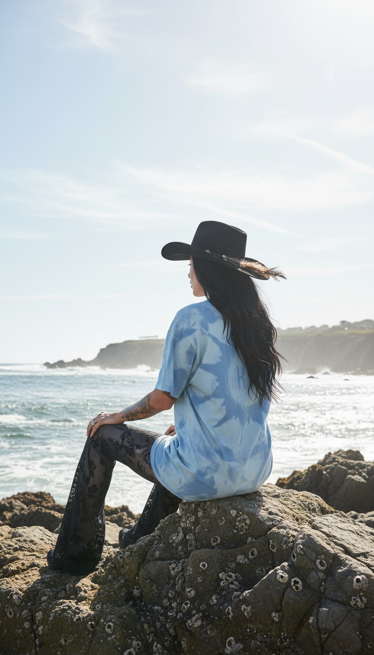 MIDNIGHT VEIL LACE FLARES