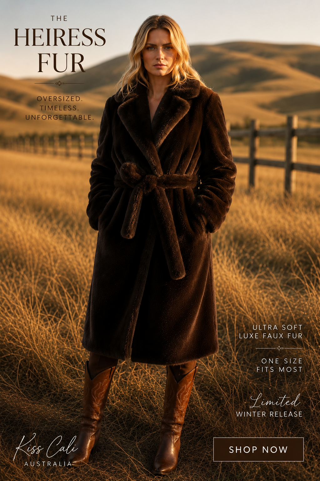 Desert Heiress Faux Fur Coat