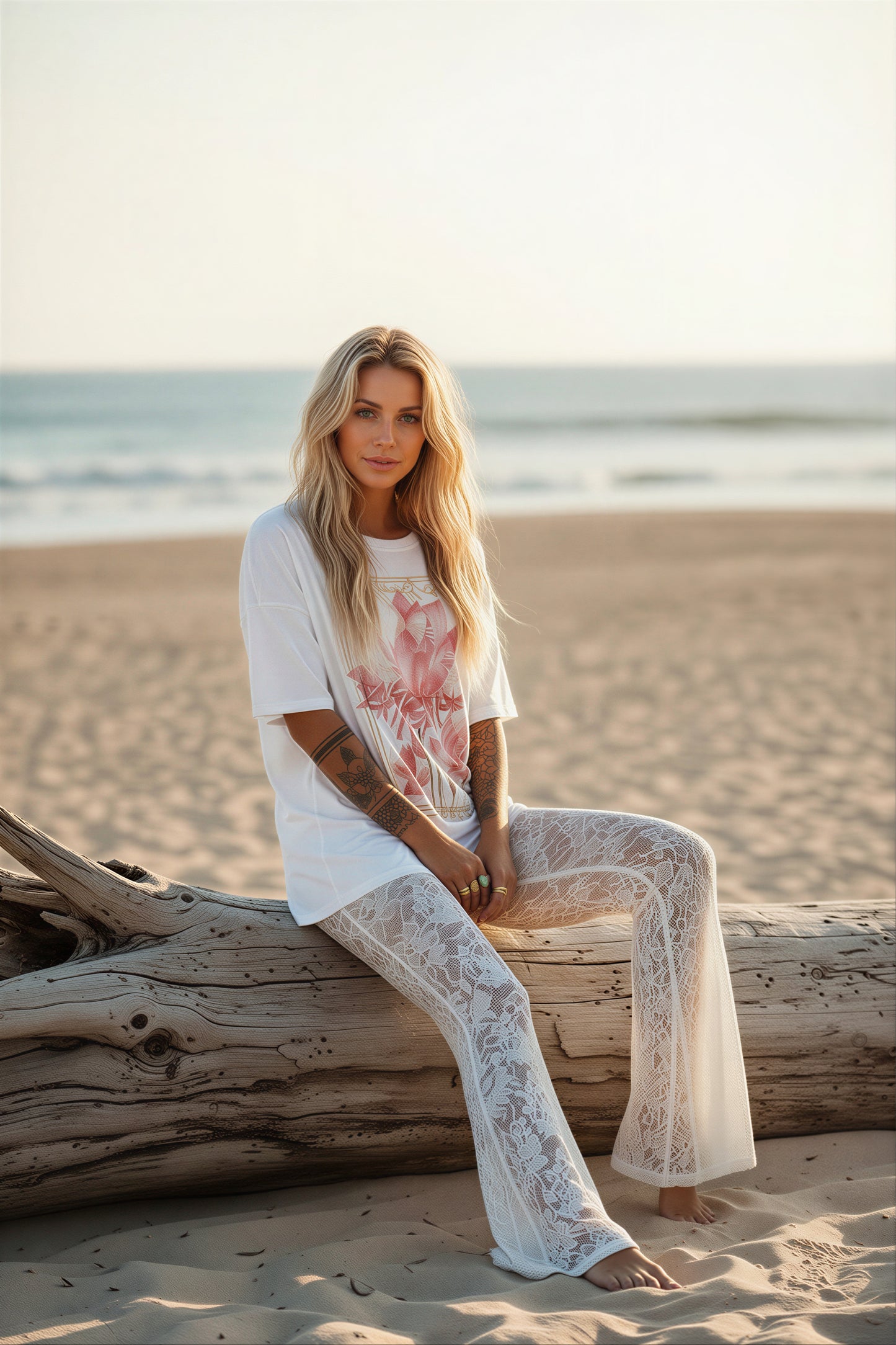 LOTUS TEE - White | Kiss Cali