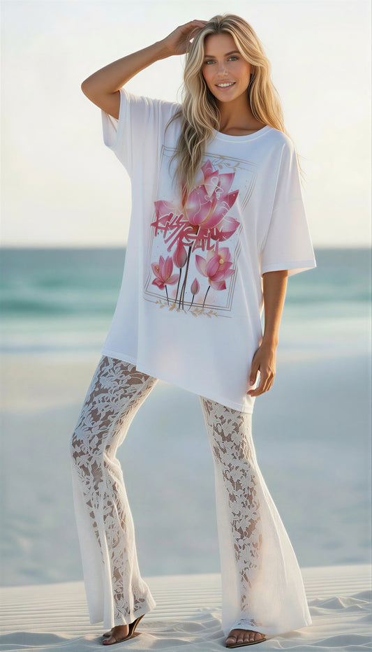 LOTUS TEE - White | Kiss Cali